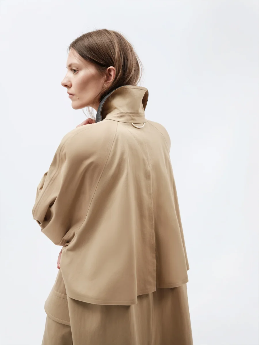 Pardessus en satin de coton et soie – Image 3