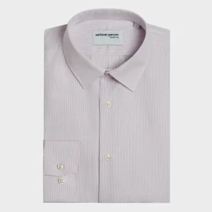 Chemise Slim Giani rose rayée col français